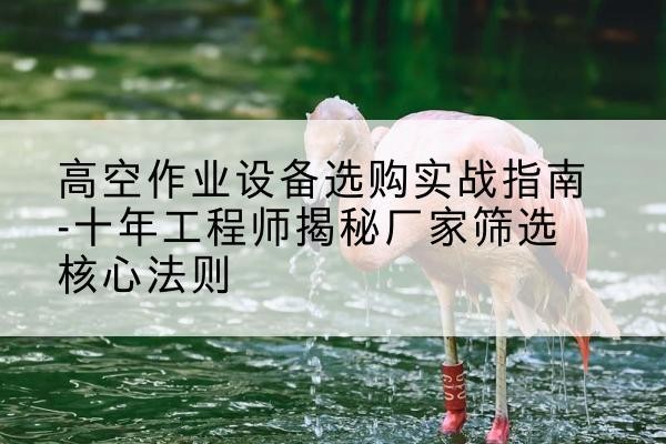 尚志剪叉式升降机厂家-高空作业设备选购实战指南-十年工程师揭秘厂家筛选核心法则